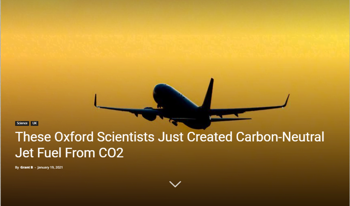Oxford Carbon Neutral Jet Fuel European Bison Rebound, Carbon-Neutral Jet Fuel - Top 5 Happy Eco News – 2021-02-01