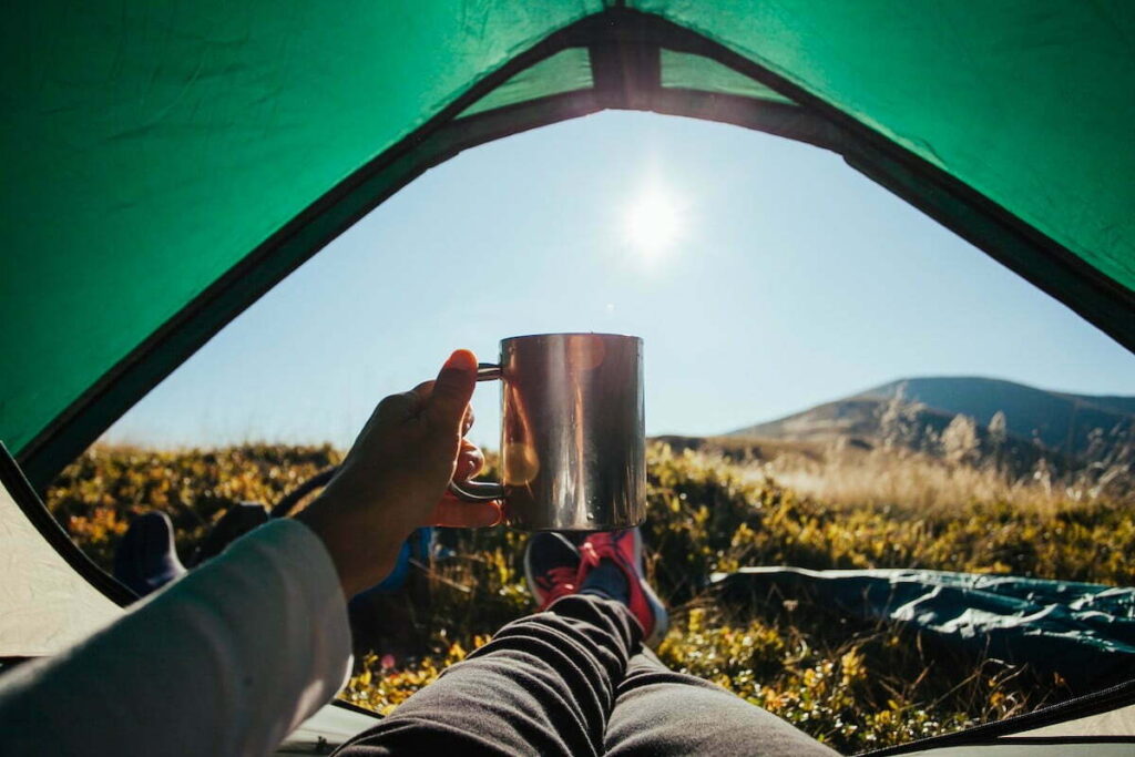 morning in the tent @karlova victoria via Twenty20 Top 6 Reasons to Get Outdoors and A Climate Justice Win! - Top 5 Happy Eco News – 2021-03-29