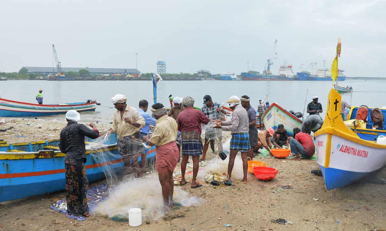 Net gains: how India trawlers’ plastic catch is helping to rebuild roads