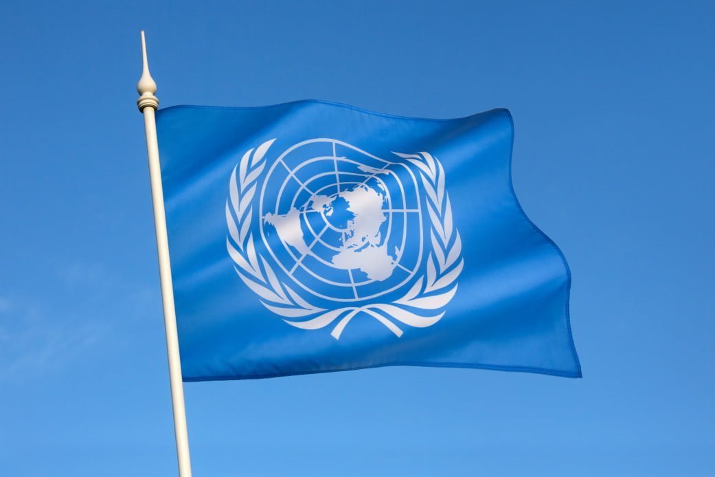 the flag of the united nations was adopted on december 7 1946 and consists of the official emblem of t20 Voa2vP A Mount Rushmore Of Recycling Puts An Avalanche Of Waste In The Faces Of G-7 Leaders