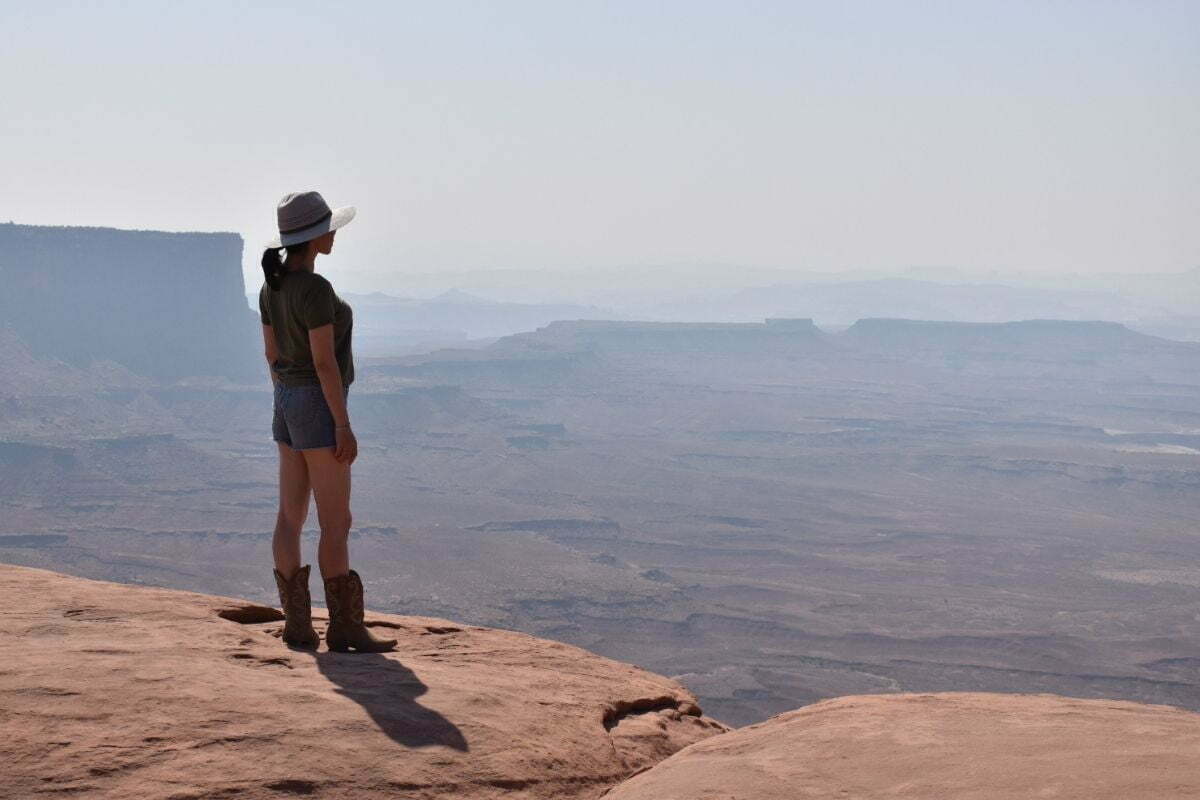 Woman in Canyonlands 8 Benefits of Camping