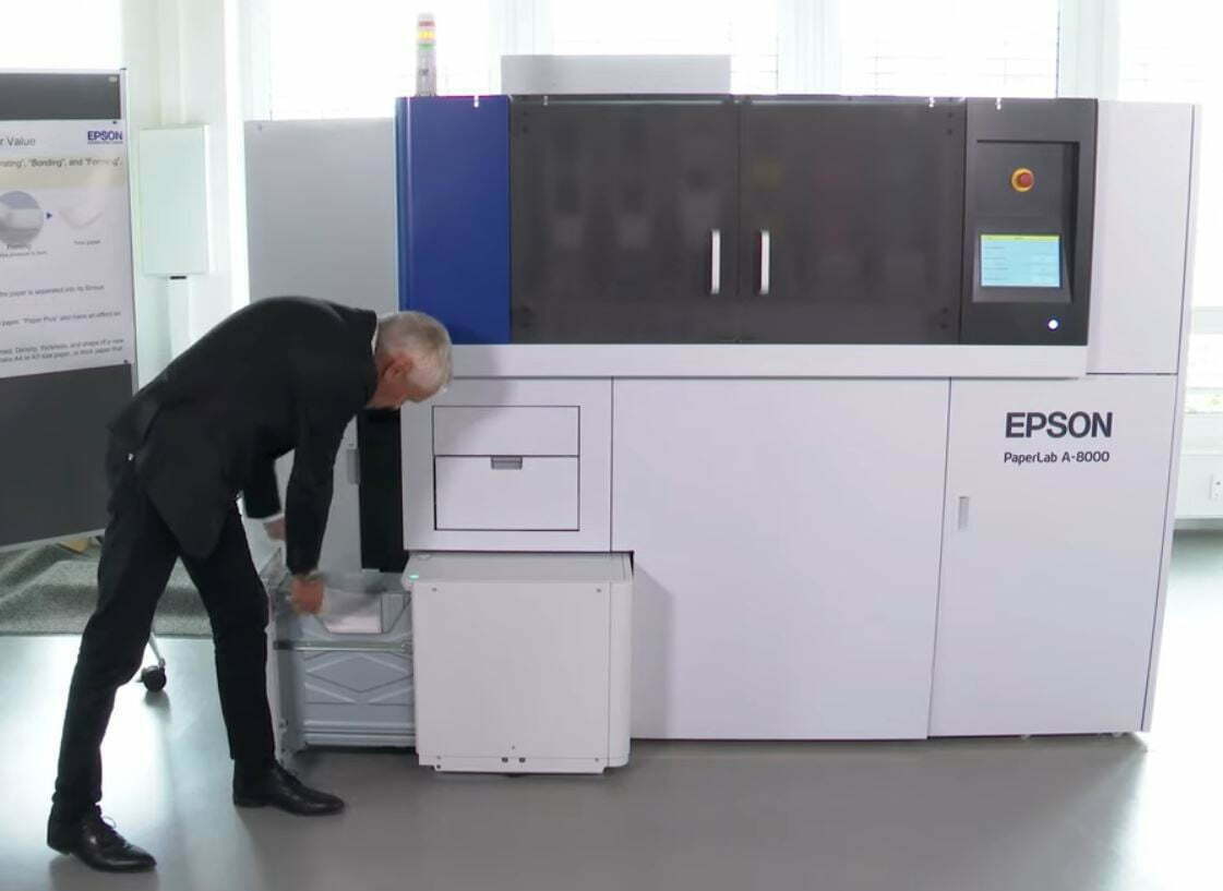 Epson PaperLab from EU video Paper Doesn’t Have to be Disposable (Part 1)