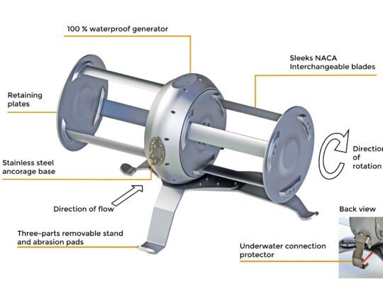 Flat pack river turbine technology from Indenergie provides unlimited clean power.
