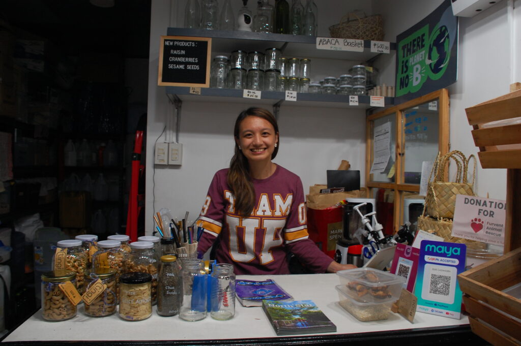 Owner Elke Kayle Cadangen built her zero-waste refill store on lessons learned from her late mother, who reused containers, composted food waste, and carried eco bags decades before zero-waste living became a recognized movement in the Philippines.